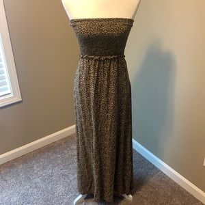 strapless leopard Forever 21 dress